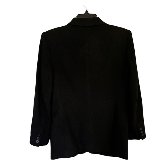 CHAUS black worsted wool jacket . - Picture 2 of 9